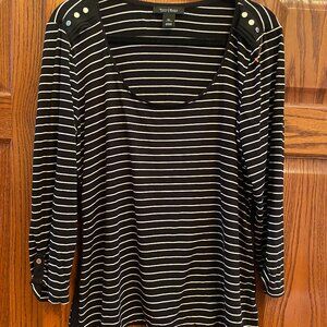 White House Black Market long sleeve striped XL shirt